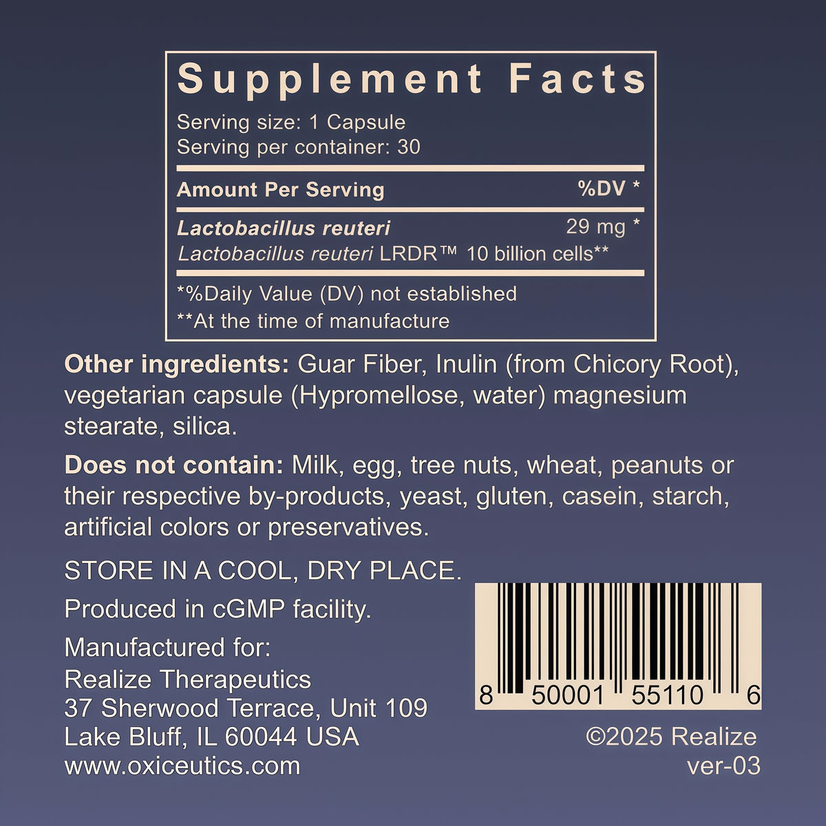 MyReuteri™ 10 Billion CFU Probiotic – Foundational-Strength L. reuteri LRDR™ + FOS Prebiotic – by Dr. William Davis – Makes Yogurt-Like Superfood – 30 Veg Capsules